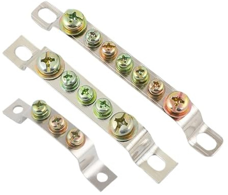 Morsettiera di terra 2 * 15 2 * 20 2.5 * 25 3.0 * 30mm 3 5 7 10 fori Armadio di distribuzione Neutro Ottone Riga Zero Barra connettore(7 Holes 2.5x25)