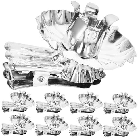 Garneck 180 STK Nützliche Kerzenhalter-Clips christbaumkerzenhalter Christbaum kerzenhalter Weihnachtsbaum-Kerzenclip Kerzenhalterclip Weihnachten Blumenförmige Kerzenhalter-Clips Eisen