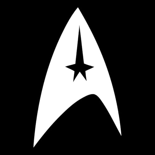 JIFENLI Autoaufkleber 10 cm * 15,9 cm Super Held Star Fleet Command Logo Vinyl Auto Aufkleber Schwarz/Silber
