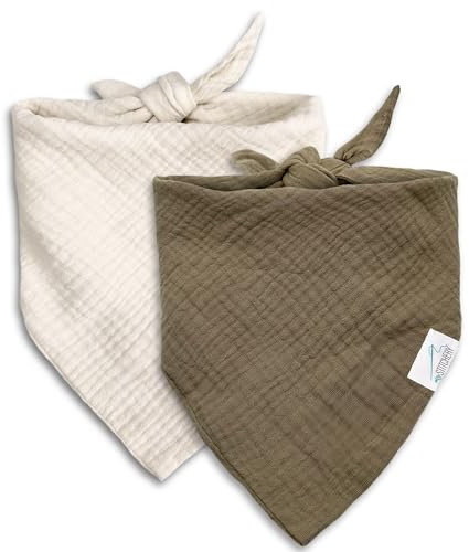 Hundehalstuch, Oeko-TEX® Standard 100 - Hunde Halstuch als Geschenk für Hundeliebhaber (Khaki)