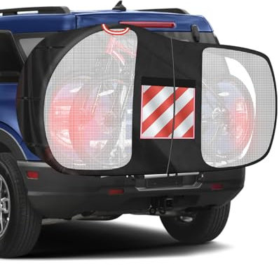 SUPAREE Copri Bicicletta per Trasporto Telo Copri Bici da Trasporto Telo Copribici per 2 Bici 420D Impermeabile con PVC Pellicola Trasparente Fanali Posteriori Visibili per Trasporto Viaggio