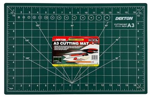 Dekton A3 Cutting Mat | Self-Healing Design for Precision Cutting | Ideal for Crafts, Sewing, and DIY Projects | Durable Surface with Measurement Grids | Protects Work Surface from Damage