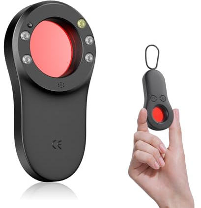 FIVAVA Detector de Camaras y Microfonos Ocultos, Detector de Micrófonos con Escáner Infrarrojo, 720H de Tiempo en Espera, Portátil Buscador de Cámaras Ocultas para Hotel, Hogar, Oficina, Viajes