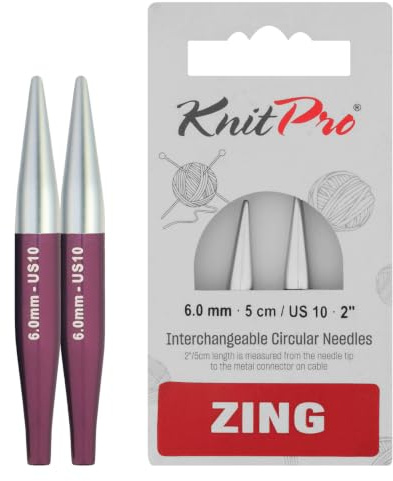 KnitPro Zing Austauschbare Rundnadeln 2 (5cm) | 6mm