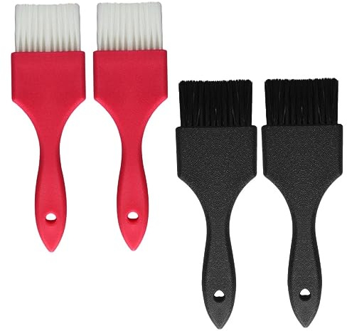 Gogogmee 4 pièces Pinceaux Épais pour Coloration Cheveux Brosses de Teinture Flexibles pour Salon et Usage Personnel Application Uniforme des Colorations et Soins Capillaires