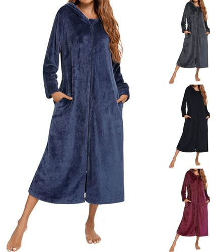 Tuta intera donna lunga elegante, jumpsuit donna accogliente, vestaglia invernale in flanella, accappatoio in pile, vestaglia sauna in pile con tasche, accappatoi caldi, abbigliamento casa in pile