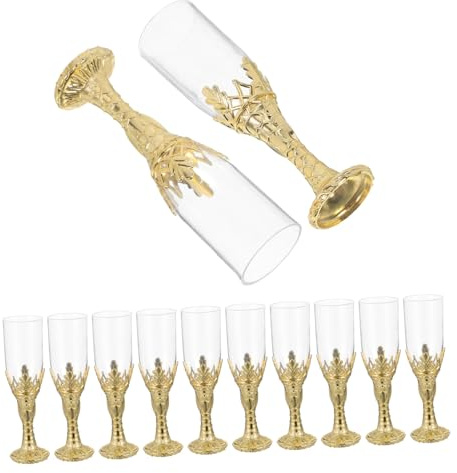 Hemobllo 12 Pezzi Bicchieri Calici Vintage Resistenti e Riutilizzabili Calici da Vino Decorativi per Cerimonie Religiose Feste e Ricevimenti per Comunione e Toost Matrimonio