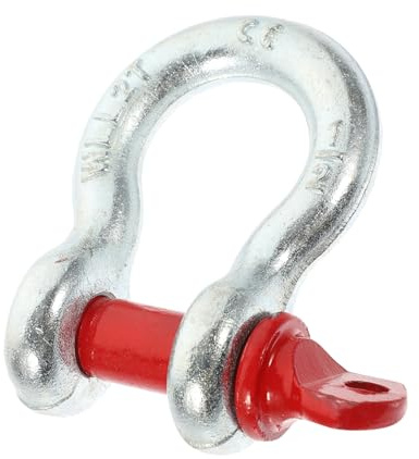 Cabilock Grillete de Anclaje Galvanizado 1/2' 2 Toneladas Pasador Roscado, Estructura Simple y Alta Resistencia para Levantamiento y Descarga Segura