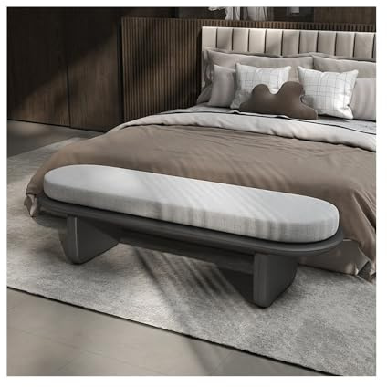 SDA287MZ Foyer Italienischer minimalistischer Nachttischhocker, Schlafzimmer, weicher, Bettcouch, Schuhbank, Garderobensofa, Lange Bank Schlammraum(Dark Gray)