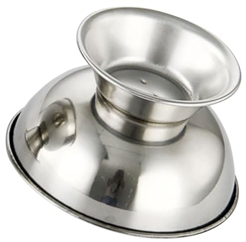 JECOMPRIS Bol à Raser sur Pied en Acier Inoxydable 11 Cm Grand Format Réutilisable pour Hommes, Mug à Raser Ménager Pratique pour Mousse de Rasage, pour Soins Barbe et Voyage