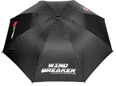 NYTRO Windbreaker Brolly 170 Modern Match Umbrella | Allows Active Fishing, Striking, Casting, or Landing Fish from Cover | Ideal for for Feeder or Pole Fishing in Bad Weather | 20700007