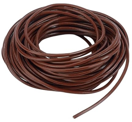 PH PandaHall 10m Cordino in Pelle Filo Cuoio Marrone, 2mm Filo di Cuoio Vacchetta Corda Pelle Naturale per Collane Bracciali Perline Crezione Gioielli Artigianato Fai Da Te