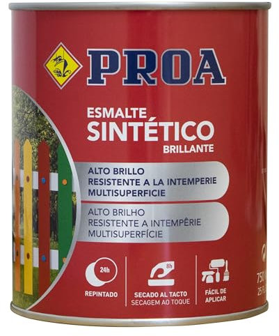 Esmalte sintético brillante Proa. Rojo Óxido. 750 ML