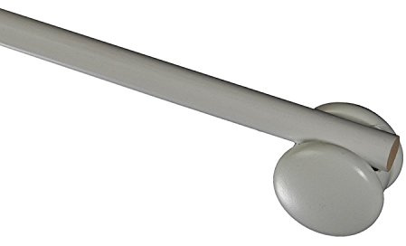 WR-Design Scheibenstange, Vitragestange aus Holz in der Farbe weiß - 60, 90 oder 120 cm lang (120 cm)