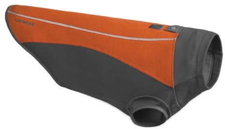 RUFFWEAR Climate Changer Pullover, Leichte, Wetterfeste und Warme Hundejacke mit Konturierten Flügelärmeln, Canyonlands Orange, XX-Small