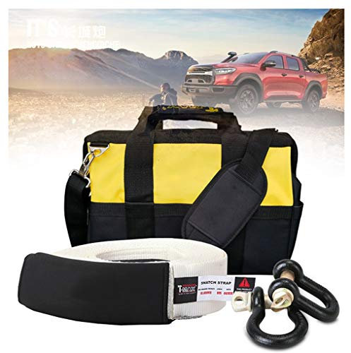 PKW PLUS Nylon Abschleppgurt, Hochleistungs Abschleppgurt 4x4, 9 Meter, 15 Tonnen Abschleppseil, mit 2 Sicherheitshaken und Aufbewahrungstasche, für Auto/SUV/Landwirtschaftsfahrzeug