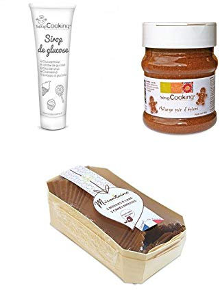 Scatola pan di zenzero con 2 stampi in legno 21 cm