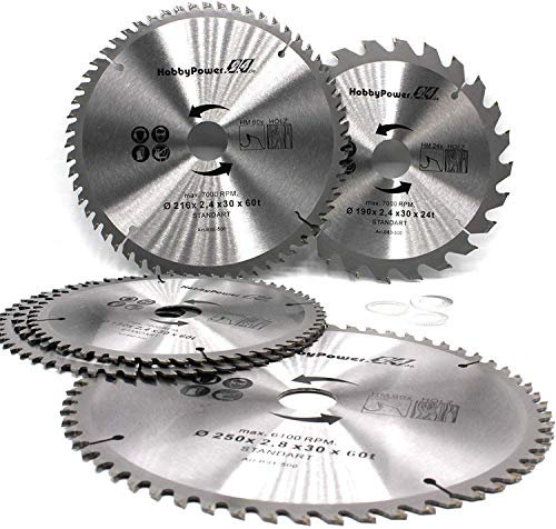 Kreissägeblatt Sägeblatt 254x30 mm 40 Zähne Ideal für Holz, Buche, Kantholz, Profilholz, Profilbretter, Kunststoff kompatibel mit Bosch, Metabo, Einhell, Güde Säge Kapp, Tischkreissäge Handkreissäge