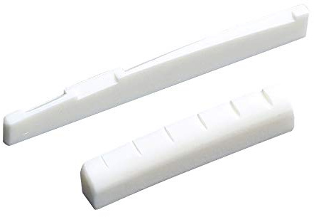 2 Sets 6 Saiten Akustische Gitarre Knochen Steg Sattel und Sattel Echte Knochen Teile für Akustikgitarre Ersatz