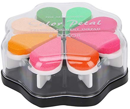 8 Farben Stempelkissen Stempel Stempelkissen Finger Tinte Fußabdruck Handabdruck Pad für Zeitplan Buch Scrapbook DIY Malerei Zubehör(1006)