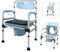 ACXIN Chaise percée réglable en hauteur avec accoudoirs et toilettes