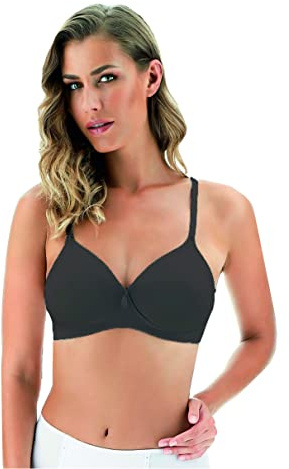 Lepel 1 Pezzo Reggiseno Donna Balconcino 351 Belseno con Ferretto - Coppa C, Nero 5C