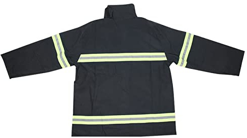 Flammhemmender Kleidungsanzug mit Mantel und Hose, Feuerfester Hitzefester Reflektierender Feuerwehrschutzanzug (Arbeitsumgebung von -20°C Bis +200°C)(M)