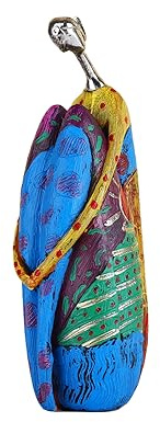 suruim Abstrakte Kunst Frau Skulptur Figuren - Bunte Yoga-Charakter Statue für Moderne Heimdekoration - Handgefertigte Figur mit ausdrucksstarkem Design - Hand-Painted Ölmalerei Frau Statue (A)