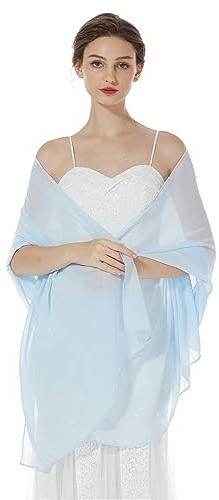 BEAUTELICATE Chiffon Schal Stola Damen Festlich Elegante Tücher Schultertuch Stola für Abendkleider Braut Festlich Sommer Hochzeits