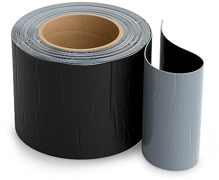 Isolbau Butyl Reparaturband - Schwarz, 100 mm x 10 m - Abdichtungsband für Dach, Loch, Rohr, Wohnmobile - Wasserdichter Schutz gegen Korrosion Witterung & UV-Bestrahlung - Selbstklebende Klebeband