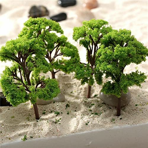 FACULX Árboles modelos, arbustos de escamas Ho, suministros de diorama, árboles de plástico para proyectos, paisaje de tren modelo sin bases