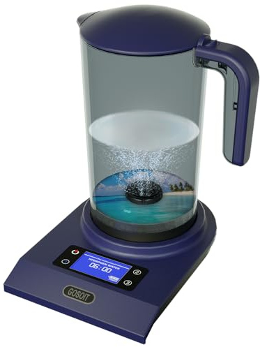 GOSOIT Wasserstoff Wasserflasche Wasserstoff Alkalischer Wasser Generator Ionisator Wasserstoff Wasser Maschine Maker mit SPE und PEM Technologie 2000ML/70Oz
