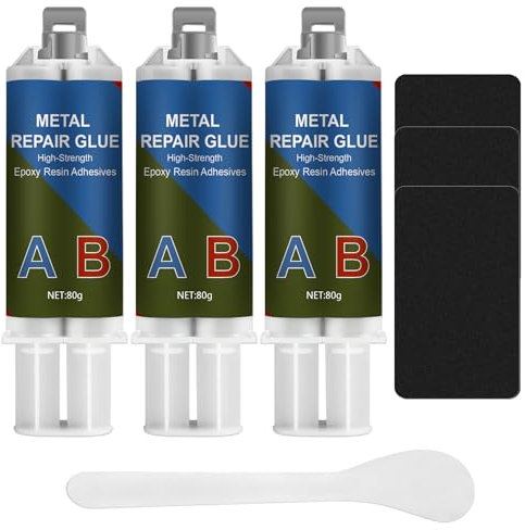240g Pegamento Para Metal, Adhesivo Metálico Líquido Resistente al Calor para reparar huecos y grietas en la superficie de metal, acero inoxidable, madera, cerámica, etc.