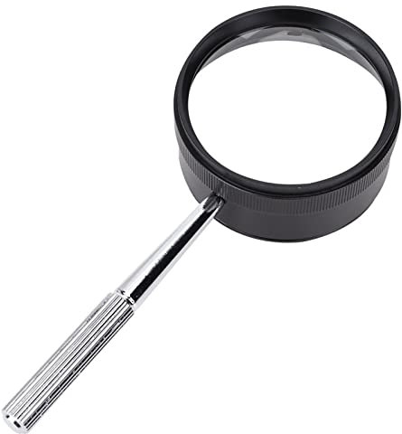 35 X 50 Mm Tragbare Lupe, Leichte Handlupe aus Zinklegierung mit Griff, 10-fache Linse, Ideal für Schmuck, Lesen, Vergrößerung