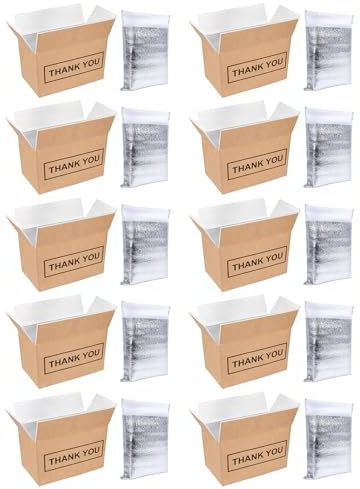 Double Insulated Carton with Foil Insulated Bag Liner, Cold Shipping Box for Frozen Food, Cooler Moving Box for Posting, Thermo Small Parcel Postage Postal Mailing, S, M, L, XL (XL)