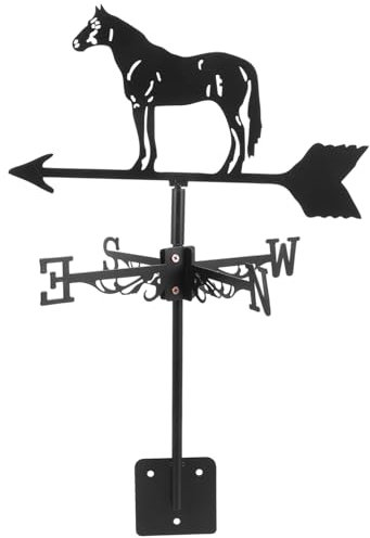 FONDOTIN 1ensemble Girouette De Jardin Métal Indicateur De Direction du Vent pour Décoration Extérieure Accessoire De Cour Jardin Durable Et Résistant Aux Intempéries