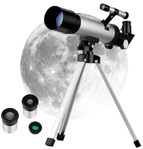 NUOBESTY Teleskop Für Astronomie Mit Stativ Leicht Und Tragbar Für Anfänger Und Erwachsene Zur Sternenbeobachtung Und Planetenansicht