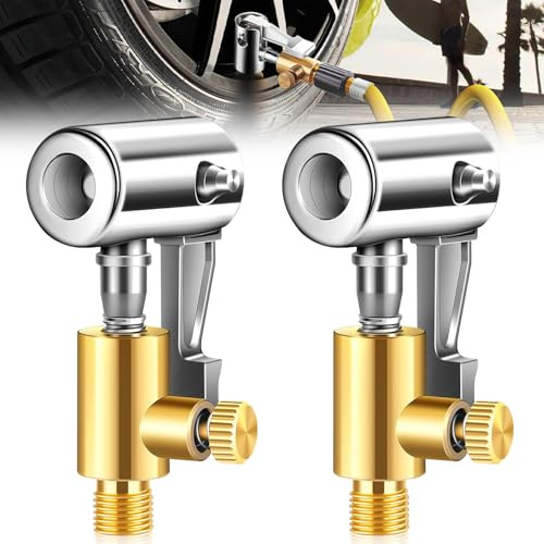 Niuny 8mm Autoventil Adapter 2Stk Reifen Air Chucks Fahrradventil Adapter Luftpumpe Adapters Kann Luft Ablassen und Den Reifendruck Anpassen Messing Luftpumpen Clip für Auto Reifenfüller Anschluss