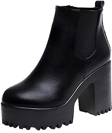 Botas Mosqueteras De Mujer-Botas De Mujer De TacóN Cuadrado Botas De TacóN Grueso hasta El Muslo De Cuero Zapatos Botines Botas De Mujer Baratas