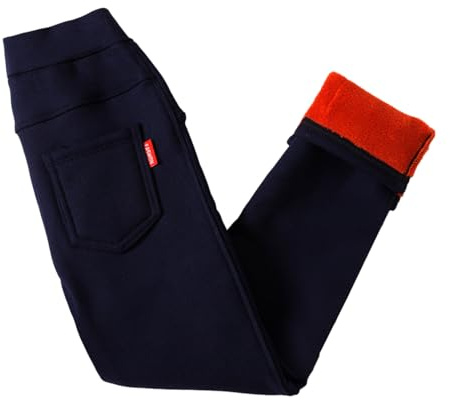 Legging Doublé Polaire Enfant Fille Taille Haute élastique Chaud Hiver 1-10 Ans Legging Thermique Fille Extensible Confortable Chic Stretch Jogging Vacances Pantalon