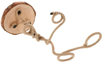 Support Créatif pour Plantes Aériennes en Métal et Bois Beige | Décoration Végétale Élégante, Léger et Aéré, Adapté aux Tillandsia et Plantes Artificielles