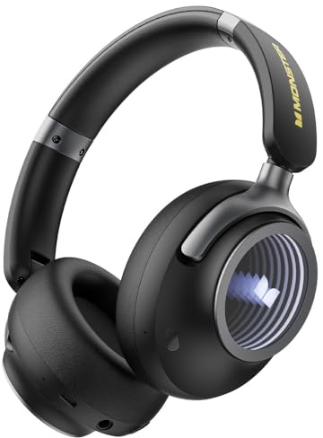 Monster Cuffie Bluetooth MS-Persona4 con Cancellazione Attiva del Rumore, 70 Ore di Batteria, Driver da 40 mm, Bluetooth 6.0, 3 Modalità di Ascolto, Design Pieghevole