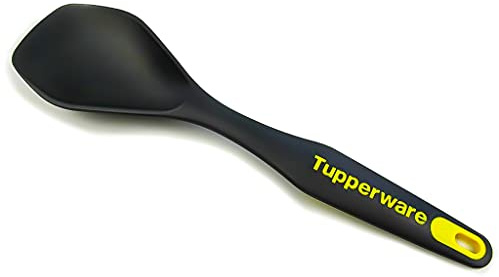 Tupperware Servierlöffel Schwarz-Gelb D166, 1 Stück, Kunststoff, TOP-Servierlöffel