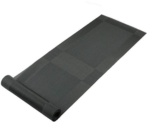 Famibay Tischläufer Modern Waschbar Tischläufer Stoff Hitzebeständig Tischdecke Läufer Schwarz 135CM für Holztisch Tischdeko