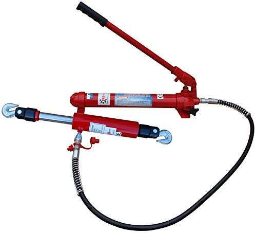 Carmax Zugzylinder + Pumpe 10T Satz Hydraulik Zylinder Hydraulikzylinder 2 Kettenhaken