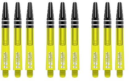 RED DRAGON Nitrotech Mittlere Stiele - Gelb - 3 Sätze pro Packung (insgesamt 9 Stiele)