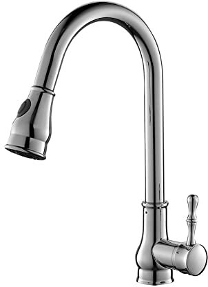 Wasserhahn Küche Küchenarmatur Mit 2 Funktionen Brause Spültischarmatur Mit Ausziehbar Brause Chrom Messing Einhebel 360° Drehbar Hoher Auslauf Spültischarmatur, Mischbatterie Küche