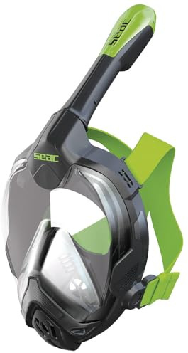 Seac Libera, Maschera Integrale da Snorkeling di Nuova Generazione, Silicone Ipoallergenico, Sgancio Rapido, 4 Taglie