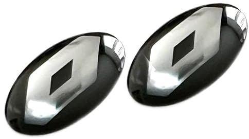 2 Stück Aufkleber 14mm Diameter fürRenault Auto. Sticker mit Emblem. Mit einem transparent Silikonshutz (2St.Ren. 14mm)
