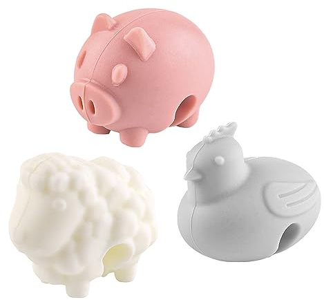 Firlar Pot Lid Lifter Cute Animals Pot Minder Pot Cover Cartoon Silicone Pot Lid Holder That Keeps Pot from Boiling over (3pcs)